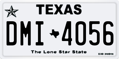 TX license plate DMI4056