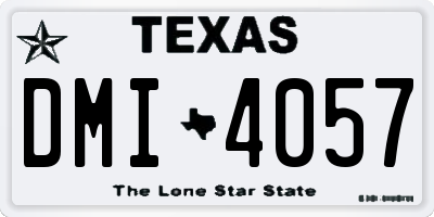 TX license plate DMI4057