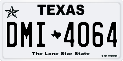 TX license plate DMI4064