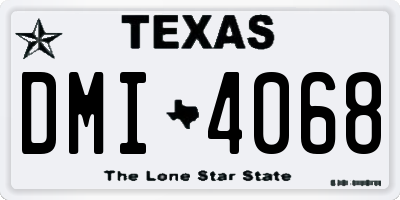 TX license plate DMI4068