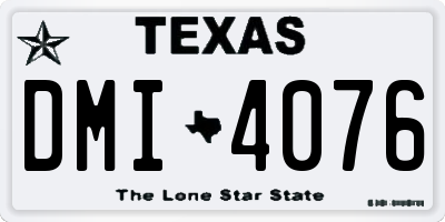 TX license plate DMI4076