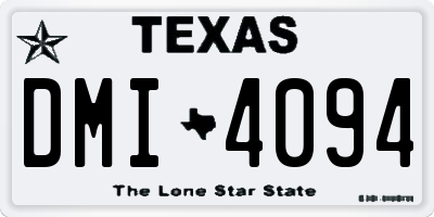 TX license plate DMI4094