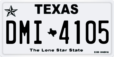TX license plate DMI4105