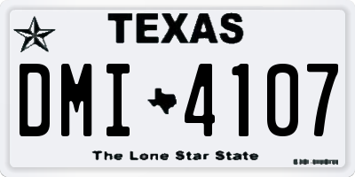 TX license plate DMI4107
