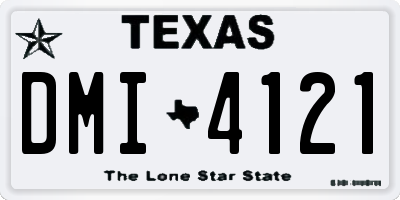 TX license plate DMI4121