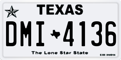 TX license plate DMI4136