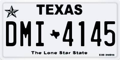 TX license plate DMI4145