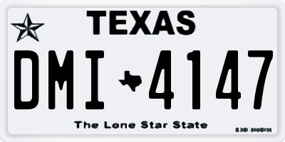 TX license plate DMI4147