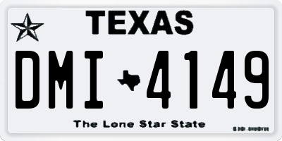 TX license plate DMI4149