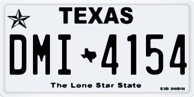 TX license plate DMI4154