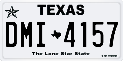 TX license plate DMI4157