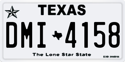 TX license plate DMI4158