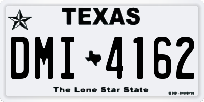 TX license plate DMI4162