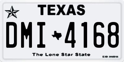 TX license plate DMI4168