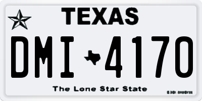 TX license plate DMI4170