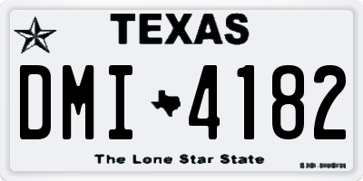 TX license plate DMI4182