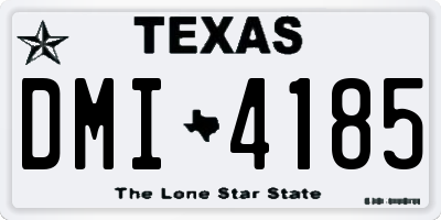 TX license plate DMI4185