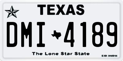 TX license plate DMI4189