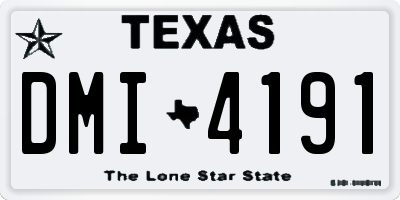 TX license plate DMI4191