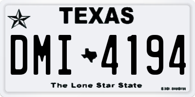 TX license plate DMI4194