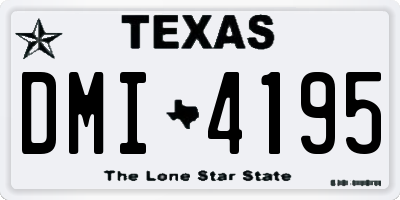 TX license plate DMI4195