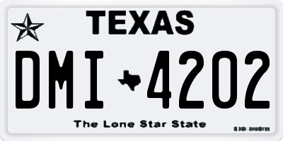 TX license plate DMI4202