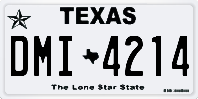TX license plate DMI4214