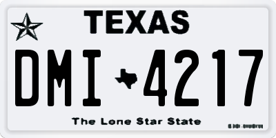 TX license plate DMI4217