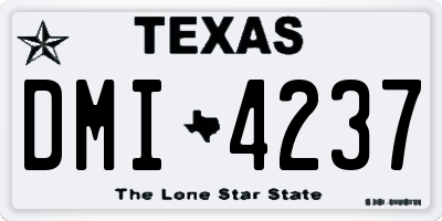 TX license plate DMI4237