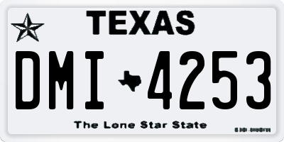 TX license plate DMI4253