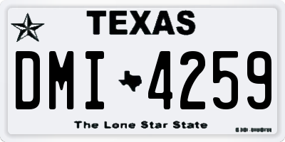 TX license plate DMI4259