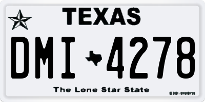 TX license plate DMI4278