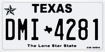 TX license plate DMI4281