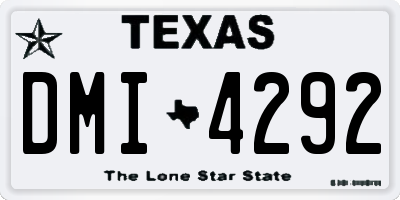 TX license plate DMI4292