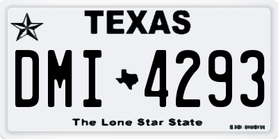 TX license plate DMI4293
