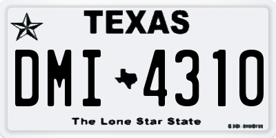 TX license plate DMI4310