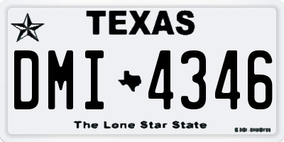 TX license plate DMI4346