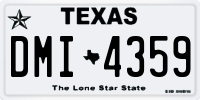 TX license plate DMI4359