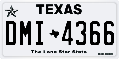TX license plate DMI4366