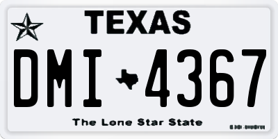 TX license plate DMI4367