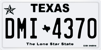TX license plate DMI4370