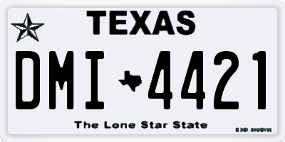 TX license plate DMI4421