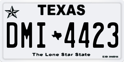 TX license plate DMI4423