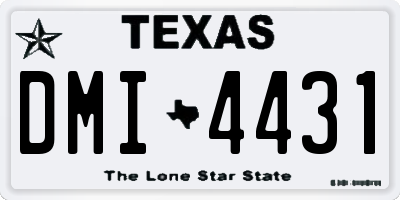 TX license plate DMI4431