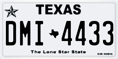 TX license plate DMI4433