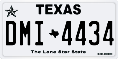 TX license plate DMI4434