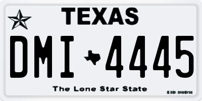 TX license plate DMI4445
