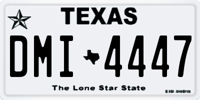 TX license plate DMI4447
