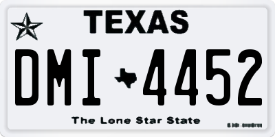 TX license plate DMI4452