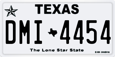 TX license plate DMI4454